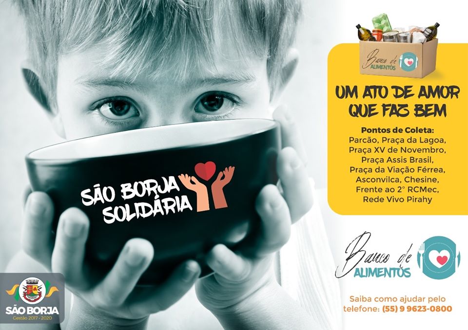 Coronavírus: mutirão de solidariedade para o recolhimento de alimentos na cidade