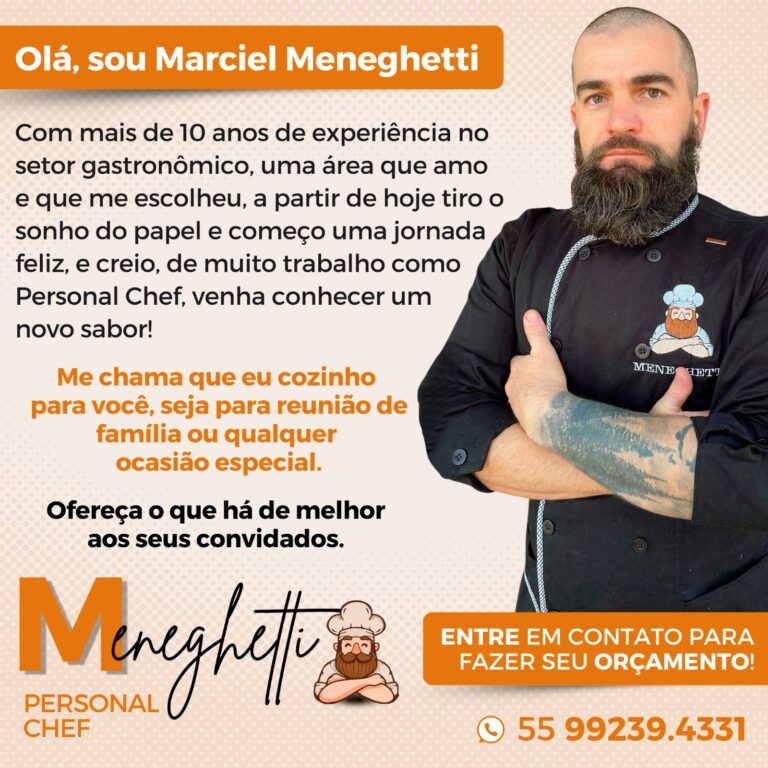 Um chef de cozinha em casa